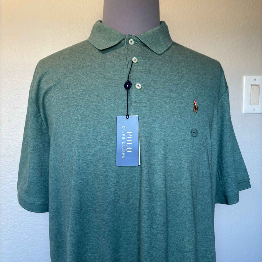 Polo by Ralph Lauren Men's Classic Green Polo Shirt - Picture 2 of 10